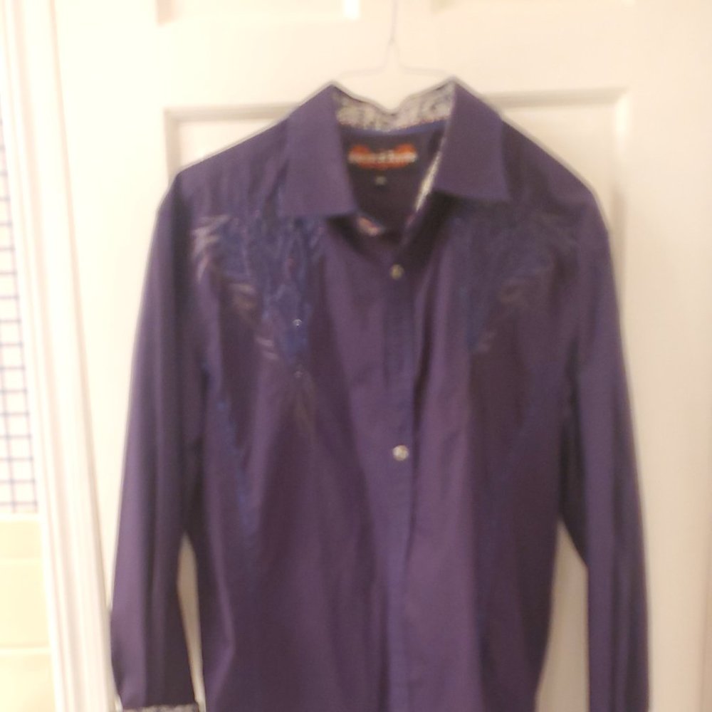 Men's House of Lords Tribal Embroidered & Rhinestone Shirt   2xl